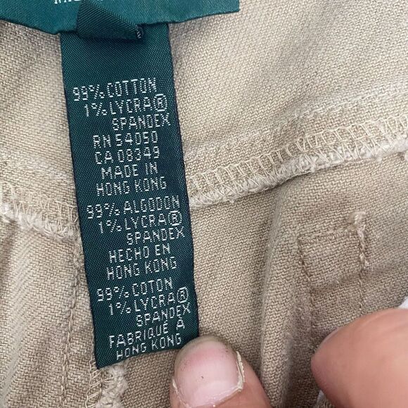 Vintage Lauren Jeans Co Ralph Lauren Womens Tan Bootcut Pants Size 16 Wide Leg - Picture 11 of 16